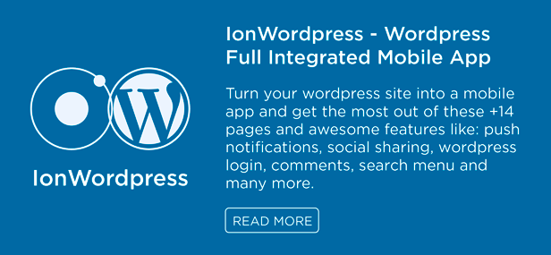 IonWordpress wordpress mobil uygulaması