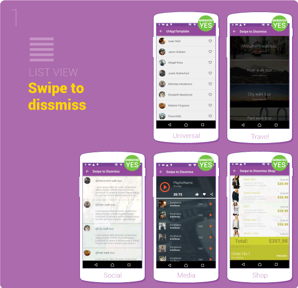 Materyal Tasarımı Kullanıcı Arayüzü Android Şablonu Uygulaması - 11