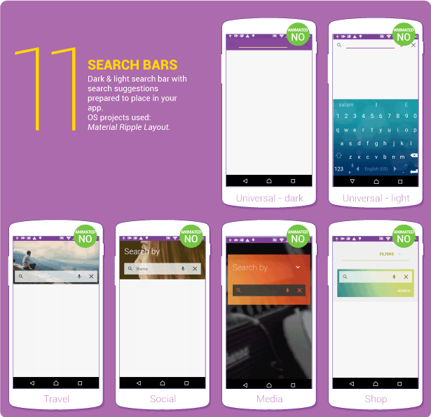 Materyal Tasarımı Kullanıcı Arayüzü Android Şablonu Uygulaması - 21