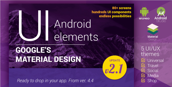 Materyal Tasarımı Kullanıcı Arayüzü Android Şablonu Uygulaması 2
