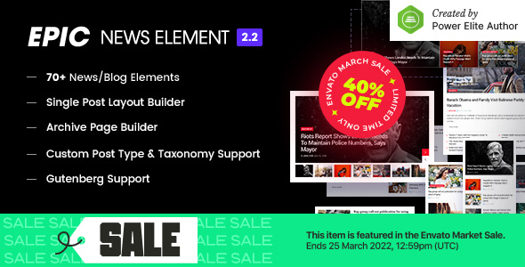 Epic News Elements - Elementor ve WPBakery Sayfa Oluşturucu için Haber Dergisi Blog Öğesi ve Blog Eklentileri 2