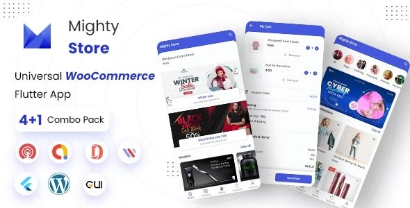 MightyStore WooCommerce - Flutter E-ticaret Tam Uygulaması 1