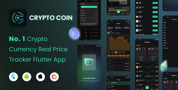 CryptoCoin: Fiyatların canlı takibi için Flutter Full Cryptocurrency uygulaması 1