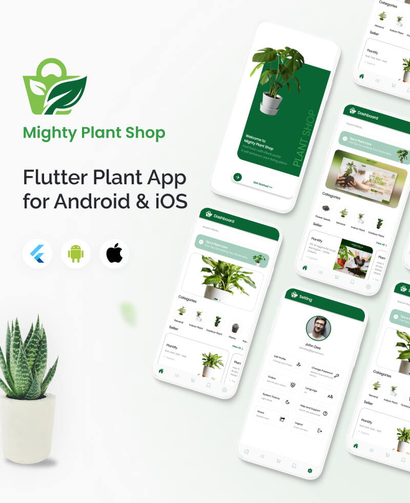 Mighty Plant Shop - WooCommerce arka ucuna sahip Fidanlıklar için Flutter Full Uygulaması - 6