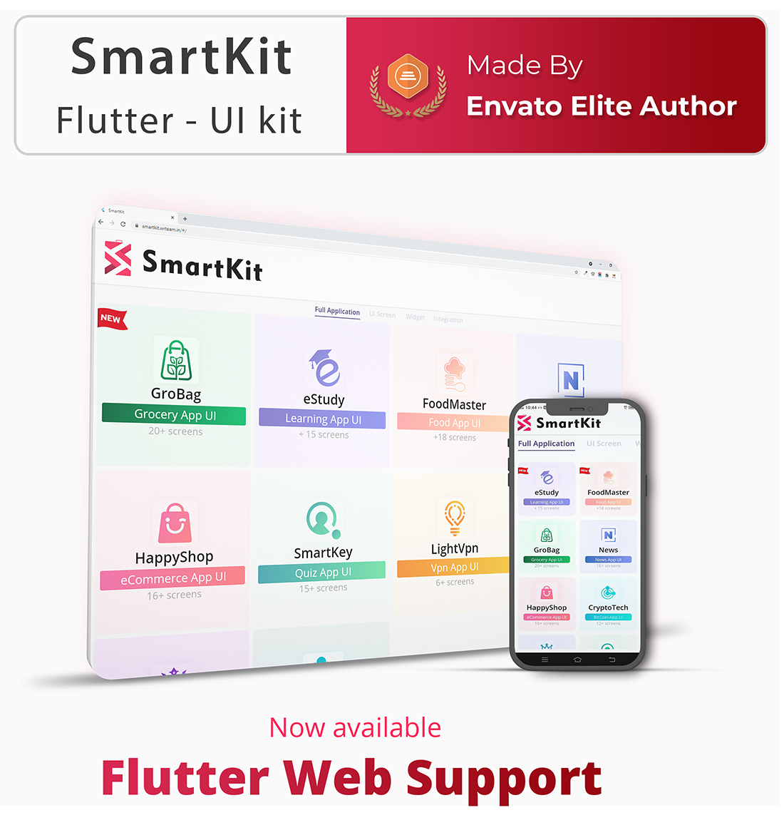 SmartKit - Flutter Tam UI kiti |  Kullanıcı Arayüzü Bileşeni |  Flutter Malzeme Widget'ı |  Entegrasyon - 5
