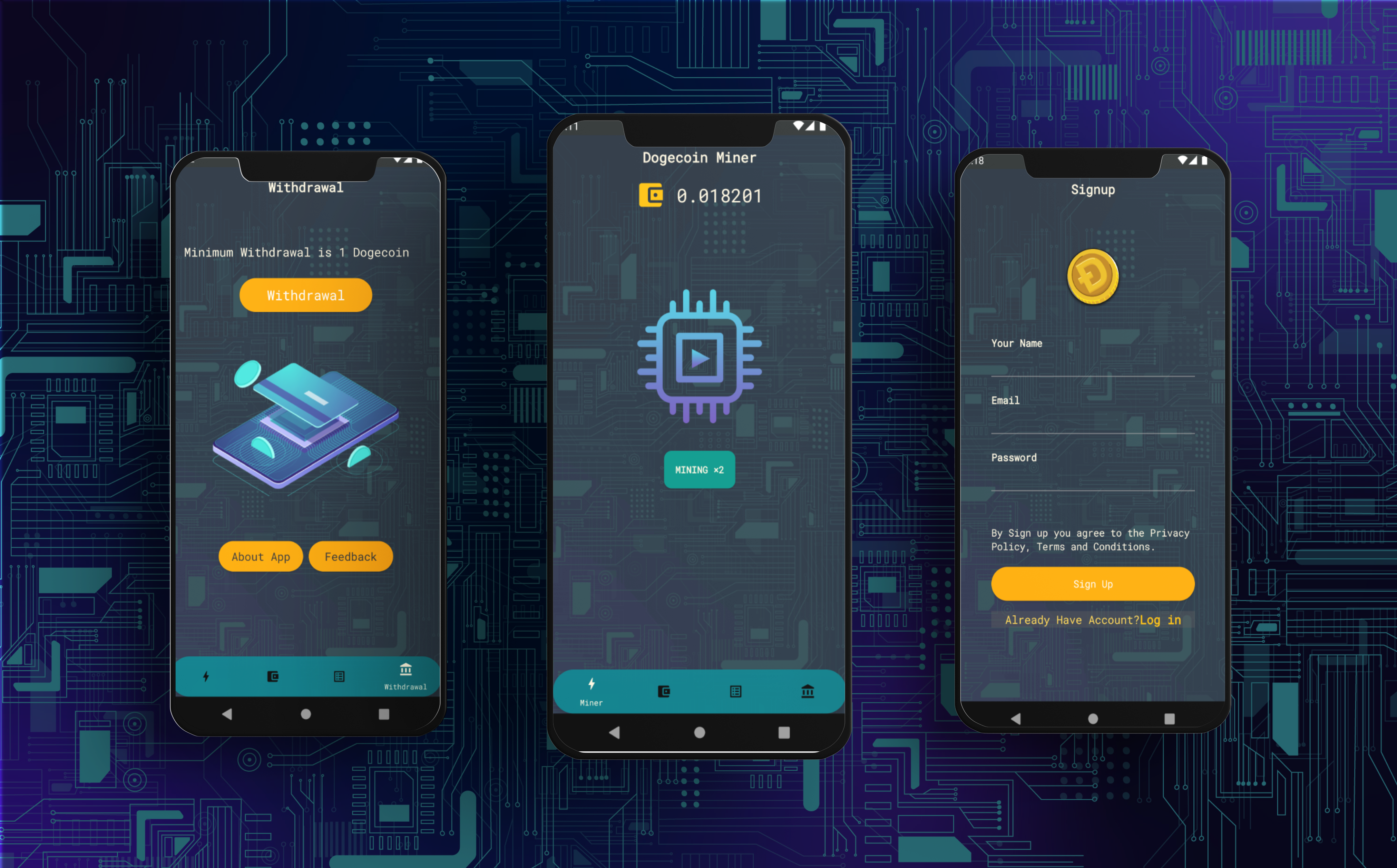 Yönetici Paneli ve Admob + Unity Ads ile Dogecoin Miner Uygulaması - 6