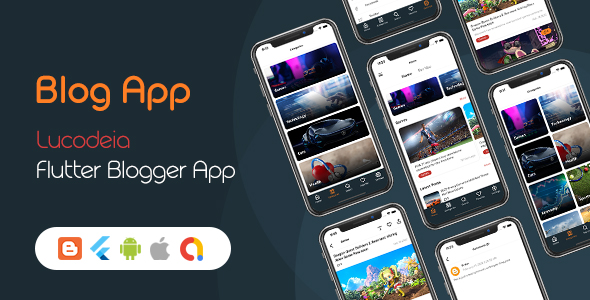 Lucodeia Blog - Flutter Blogger Uygulaması | Admob - Karanlık Mod 1