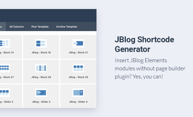 JBlog Elements - Elementor ve WPBakery Sayfa Oluşturucu için Dergi ve Blog Eklentileri - 3