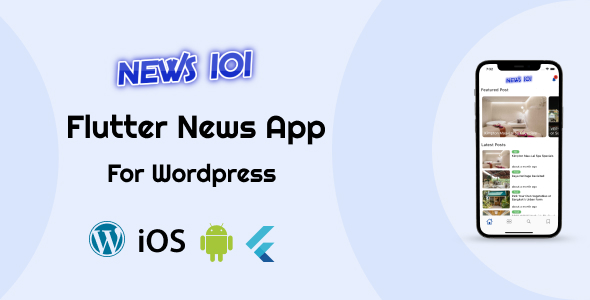 News101- WordPress için Flutter News mobil Uygulaması