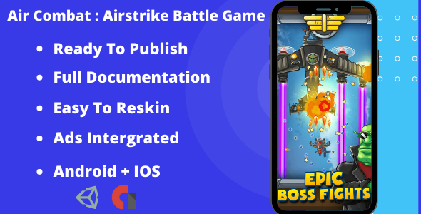 Air Combat : Airstrike Battle Game (Complete Unity + Admob)