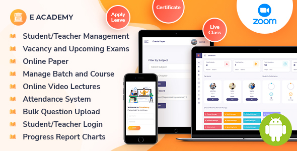 E-Akademi - Online Dersler / Enstitü / Öğrenim Ve Ders Yönetimi (Android Uygulaması + Yönetici Paneli)