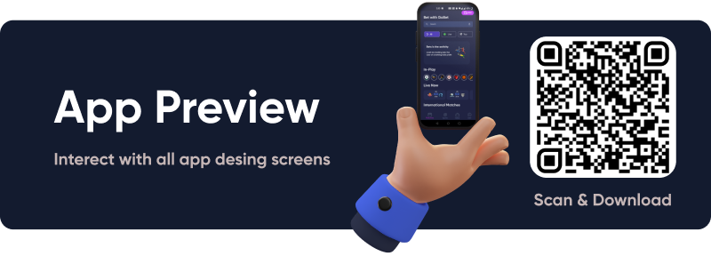 GoBet: Casino ve Spor Bahisleri Fantezi Canlı Skor Flutter Uygulaması Android + iOS Flutter Uygulaması Kullanıcı Arayüzü Şablonu