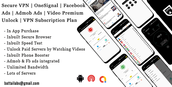 Güvenli VPN |  OneSignal |  Facebook Reklamları |  AdMob Reklamları |  Video Premium Kilit Açma |  VPN Abonelik Planı