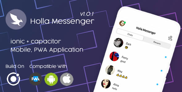 Holla Messenger - Ionic 6 - Pwa Mobil Uygulaması 1