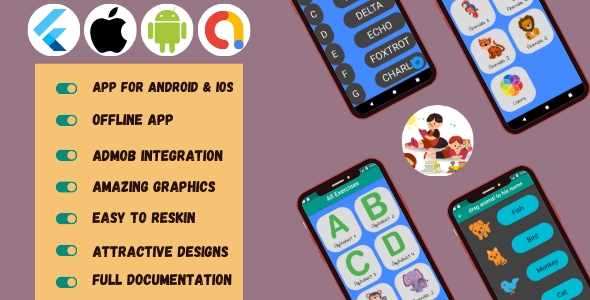 Learning Kids - Flutter Android ve iOS Uygulaması