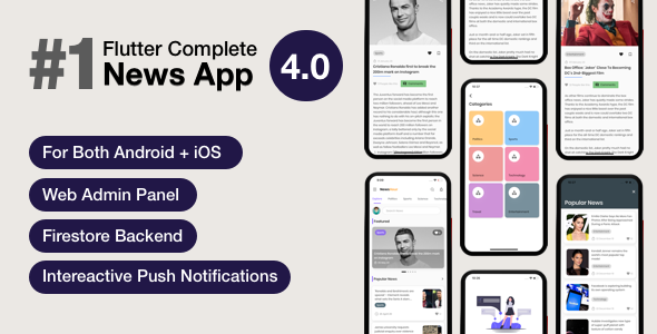 News Hour – Yönetici Panelli Android ve iOS için Flutter News Uygulaması