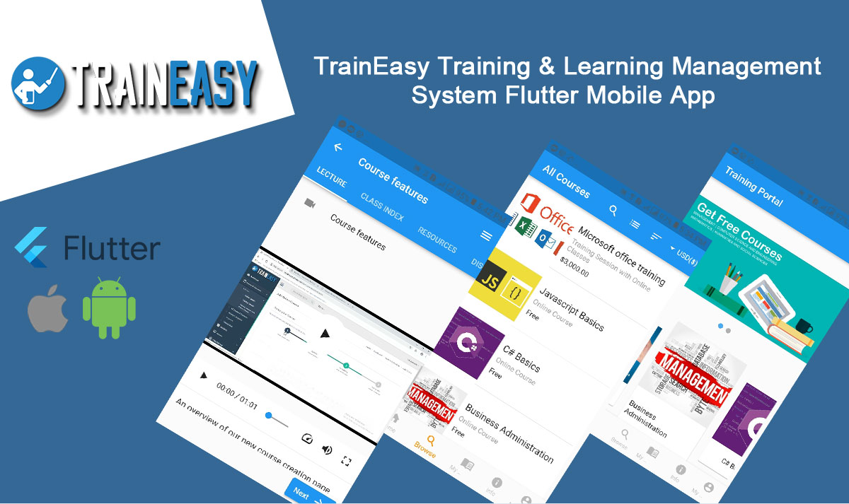 Öğrenme Yönetim Sistemi Flutter Uygulaması - TrainEasy - 1
