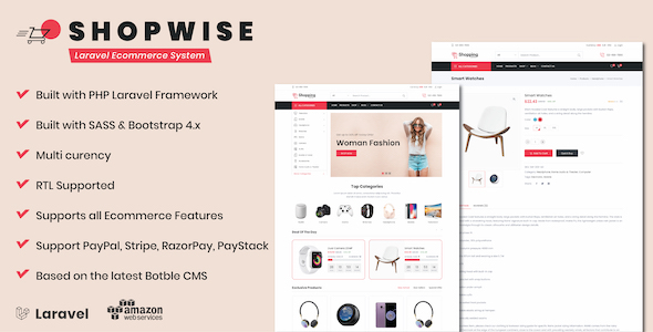 Shopwise - Laravel E-ticaret Çok Dilli Sistem
