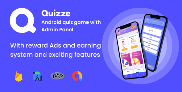 Quizze | Android Quiz App  |Android Quiz Full Game | Android Studio Full App + Admin Panel - 1