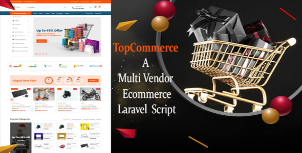 TopCommerce - Laravel Çoklu Satıcı e-Ticaret Komut Dosyası