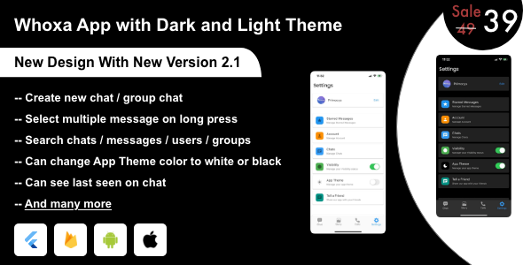 WhatsApp Klon Uygulaması |  Yönetici Paneli ile Sohbet, Ses, Video Uygulaması Flutter Android ve iOS