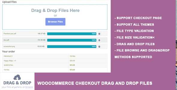 WooCommerce Checkout Sürükle ve Bırak Dosyaları Yükleme