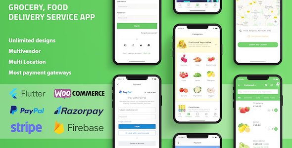 WooCommerce için Bakkal Yiyecek Teslimat Hizmeti Çarpıntı uygulaması, Çok Satıcılı ve Çok Konumlu Özellikler