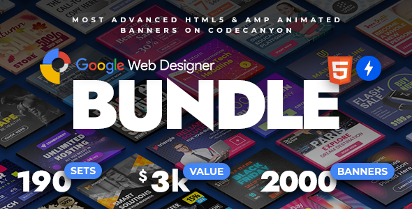 YN Bundle - Google Web Designer ile yapılan En Gelişmiş HTML5 ve AMP Banner Paketi