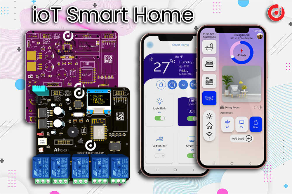 ioT Akıllı Ev Otomasyonu Android Uygulaması + Devre + Gerber - 1